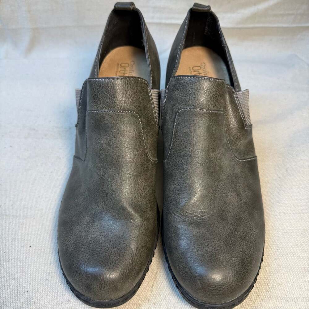 Croft & Barrow Maid Ankle Booties Gray Ortholite Shoes